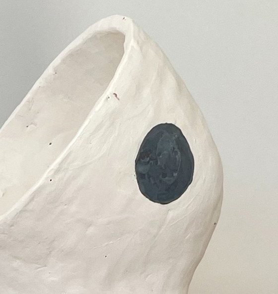 Image 1 of French contemporary ceramic lamp, "Pierrot lunaire" by Renzo Maar