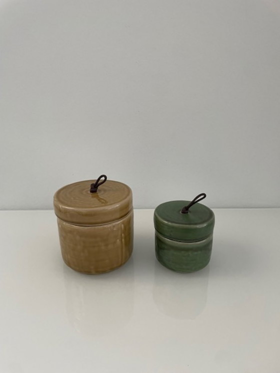 Image 1 of Set of 2 design storage jars "Artichok" – Jaydi