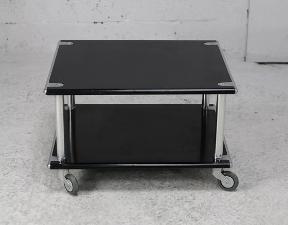 Image 1 of Table Basse "Space Age" en Acier Laqué Noir