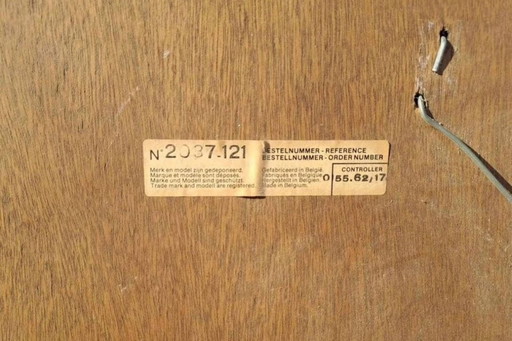 Abgeschrägter vergoldeter DeKnudt-Spiegel mit Glasleisten Belgien XX.