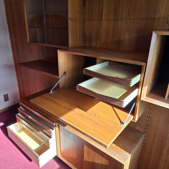 Poul Cadovius Cado Wall System, Teak Veneer, Vintage Danish Design, Wall cabinet, Wood, Brown (photo 16 of 33)