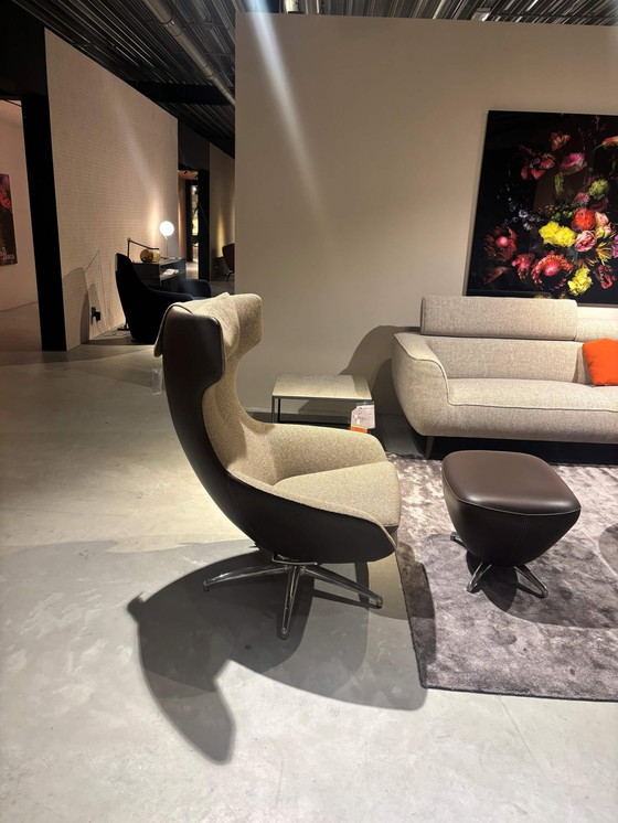 Image 1 of Poltrona reclinabile Leolux Caruzzo con pouf