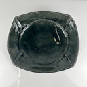 Coupe en céramique émaillé bleu/vert foncé , 1960