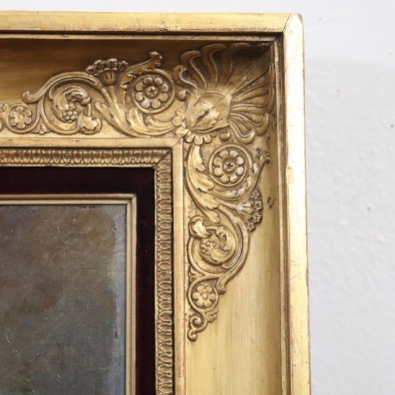 Image 1 of Girl Lying Down, Oil Painting on Board signed A Villa, Italy Late 19th Century