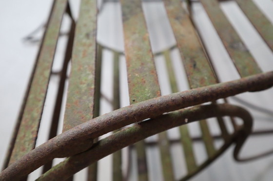 Image 1 of Set of three sculptural iron chairs, in the style of André Dubreuil