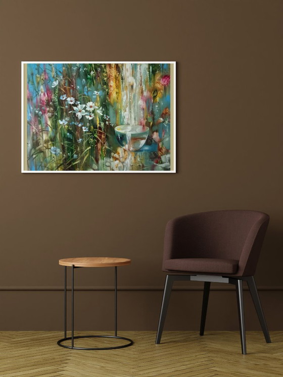 Pittura a Olio Originale Astratta Natura Fiori Sorgente – Dipinti e disegni, Canvas (photo 2 of 10)