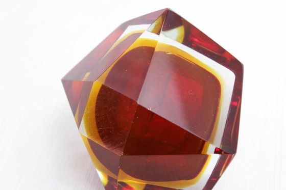 Image 1 of Cendrier Diamant en verre de Murano