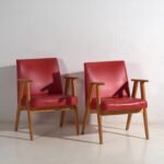 Poltrone rosse stile vintage (c.1960). Set di 2 pezzi – Retro (photo 6 of 40)