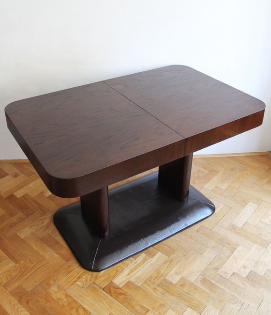 Image 1 of 1930s Extendable Dining Table by Jindrich Halabala 