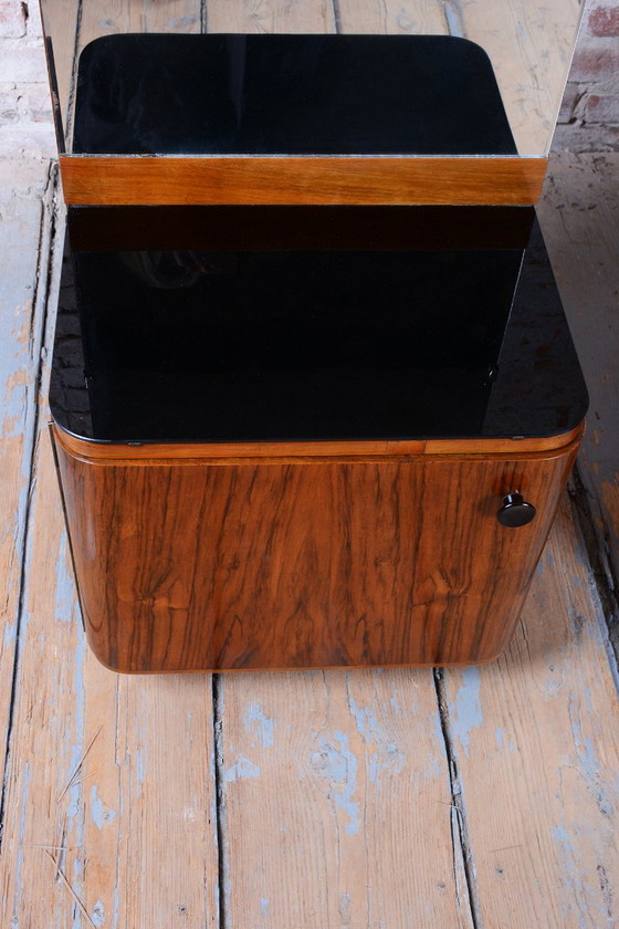 Restored Art Deco Dressing Mirror, by J. Halabala for UP Zavody, Czech, 1940s, Dressing tables, Glass, Wood (photo 10 of 18)