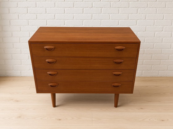 Mobile bar in teak di Kai Kristiansen per Feldballes, anni '60, FM Møbler, Cassettiere, Legno, Marrone (foto 3 di 8)