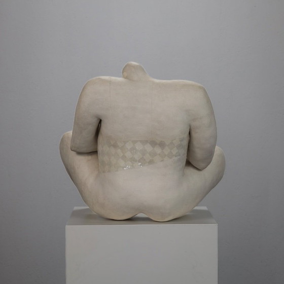 Expressive Ceramic Female Sculpture by Evelyn van Baarda, Netherlands, 1981 (photo 4 of 10)