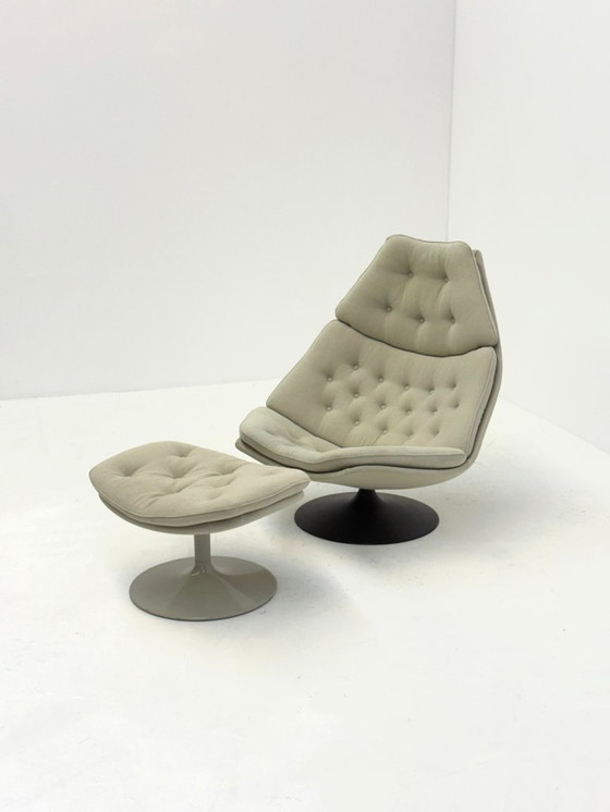 Image 1 of Artifort F588 loungestoel met hocker door Geoffrey Harcourt