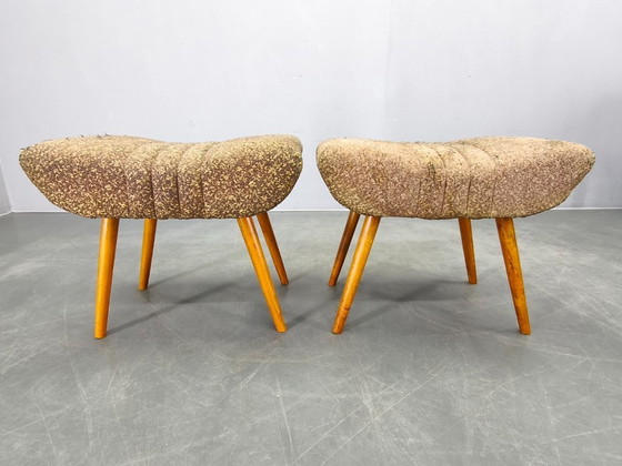 Image 1 of Een paar Tsjechische krukjes uit het midden van de 20e eeuw, jaren 60.