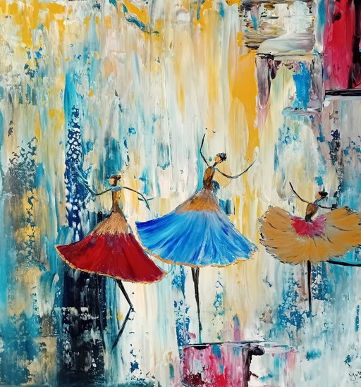 Schilderij ballerina's