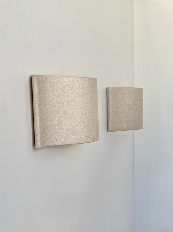 Coppia di applique vintage in gesso, Francia, 1980. – Stone (photo 6 of 6)