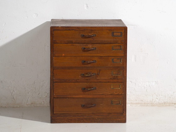 Small antique Japanese file cabinet - Showa Period (c. ) #2 – Filing cabinets, Metal (photo 26 of 40)