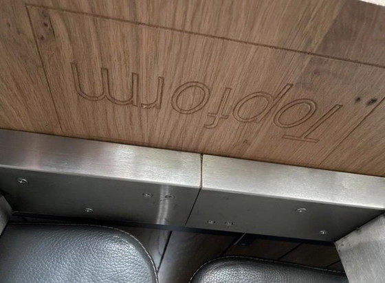 Image 1 of Topform Tree Trunk Dining Table - Solid Oak & Stainless Steel - 180x90