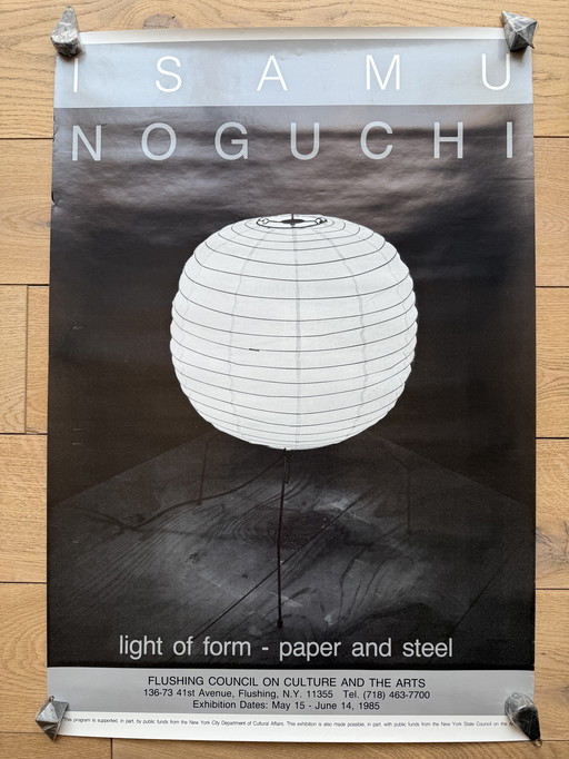 ISAMU NOGUCHI 80s NY NEW YORK EAMES VITRA HERMAN MILLER POSTER EXHIBIT
