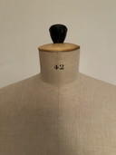 Vintage Juvenia mannequin - size 42 - linen upholstery - metal base - Belgian design