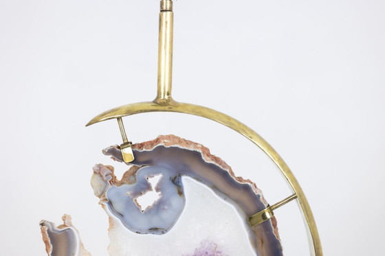 Image 1 of Lampada in bronzo e ametista. Circa 1970.