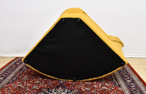 Image 1 of Yellow bouclé corner modular sofa, 1970s, set of 6