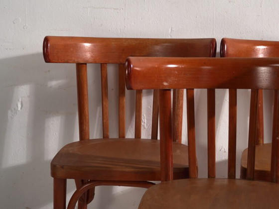 Sedie antiche in legno curvato stile Thonet – Europa Centrale, c. 1930 - Set di 4 pezzi #7 – Sedie da pranzo (photo 13 of 40)