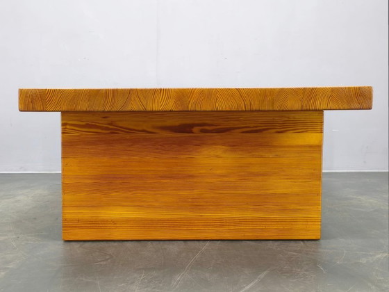 Image 1 of 1960s Scandinavian Solid Pine Coffee Table Minimalist Design
