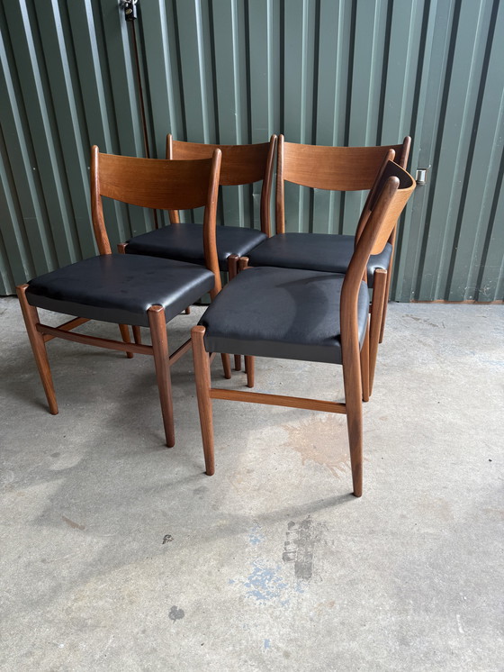 Image 1 of 4 Pastoe Teak Eetkamerstoelen SA10 Cees Braakman