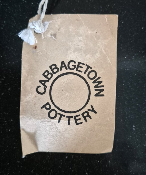 Image 1 of Piastrella da rivestimento in ceramica Cabbagetown Pottery – Design blu crema