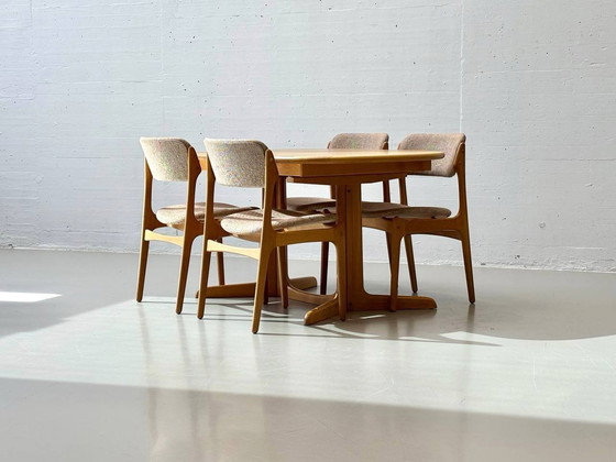 Image 1 of Set of table and 6 chairs by Erik Buch for Gudme Møbelfabrik A/S, 1960s