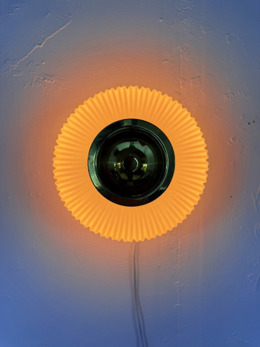 Vintage Opal Glass Wall Lamp, Glashütte Limburg ‘70 – wandlampen, Brass (photo 2 of 15)