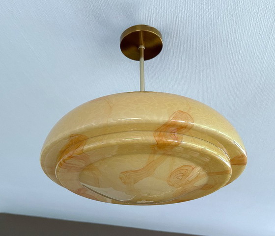 Image 1 of Lampe pendante en verre Art Déco