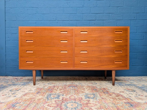Vintage dubbele ladekast, Hundevad, jaren 60