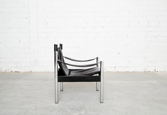 Coppia di Sedie Safari Börje Johanson per Johanson Design – Poltrone, Pelle, Metallo (photo 4 of 15)