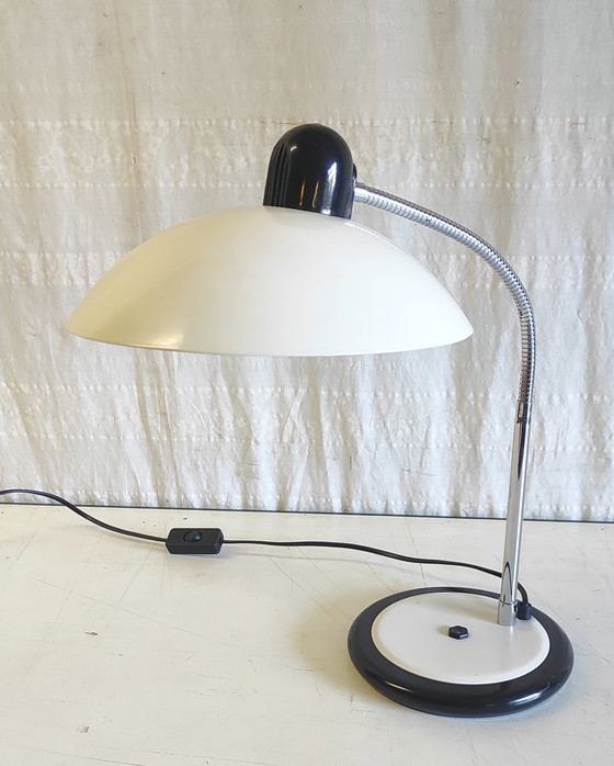 Image 1 of Articulated table lamp in beige and chrome metal - mid-20th century
