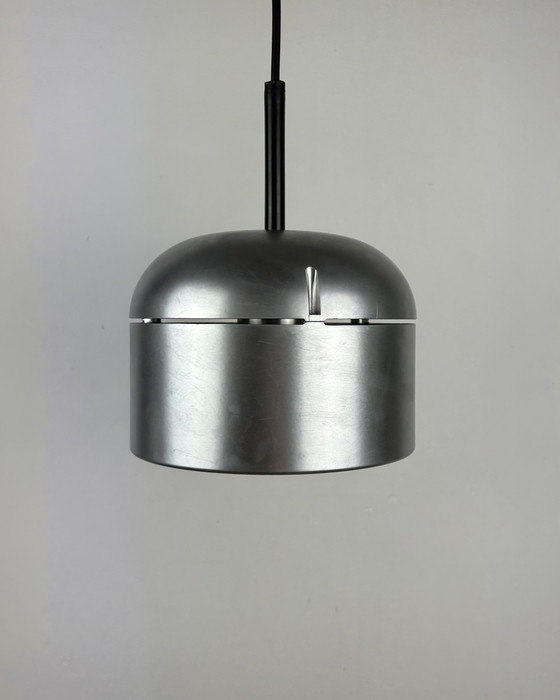 Image 1 of Staff Leuchten Arnold Berges Duo Silver Vintage Pendant Lamp, Space Age, 70s, Mid Century, Industrial design, Germany, 1970s
