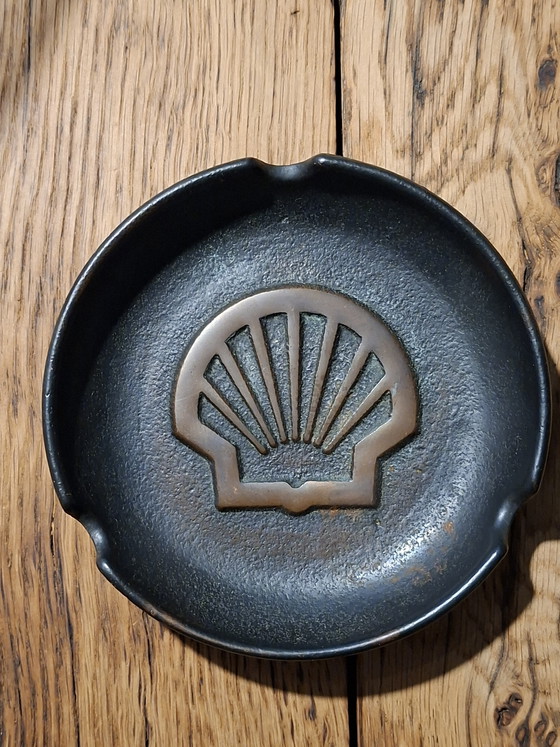 Image 1 of 1970's bronzen asbak Shell