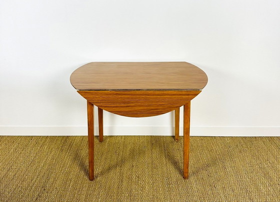 Image 1 of Table de salle à manger ronde vintage pliante, 1970