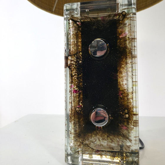 Image 1 of Helena Tynell Limburg table lamp solid glass design vintage