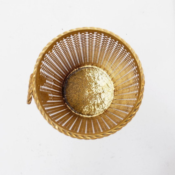 Image 1 of Portaombrelli placcato oro in stile Hollywood Regency di Li Puma, Firenze, Italia, anni '50