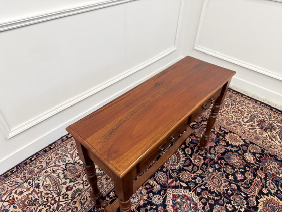 Klassiek Engelse Sidetable – Consoles, Hout, Messing (photo 7 of 10)