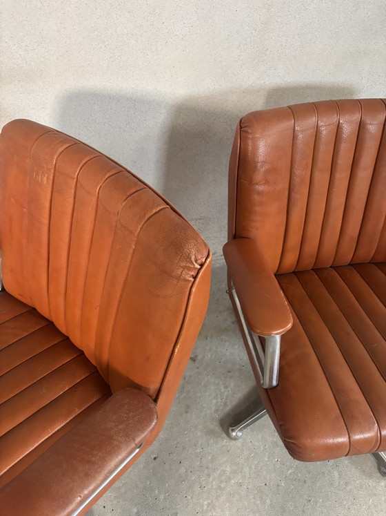 Image 1 of Juego de 2 sillones de salón Osvaldo Borsani para Tecno, Italia, década de 1970.