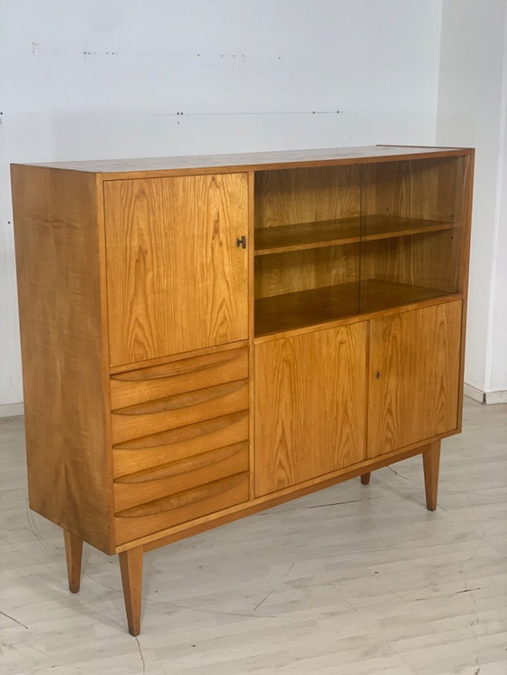 Image 1 of Vintage Hellerau crockery cupboard Living room cupboard Highboard