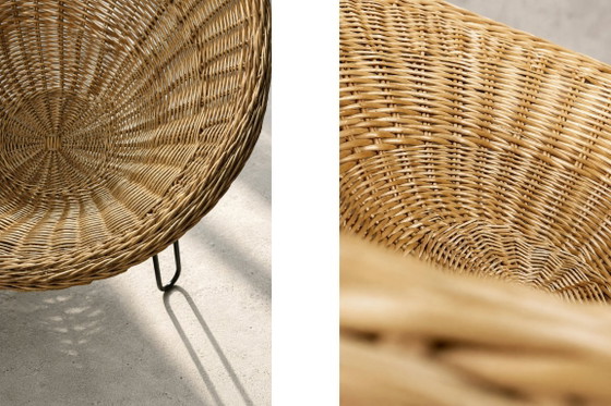 Sedia sferica vintage in rattan, stile moderno boho di metà secolo, italiana, anni '50. – Poltrone, Metal (photo 9 of 20)