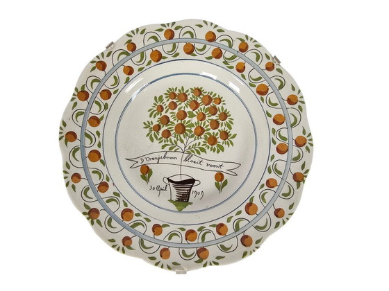 Image 1 of Plateelbakkerij Zuid-Holland - Piatto commemorativo - Terracotta - Gouda - 1909