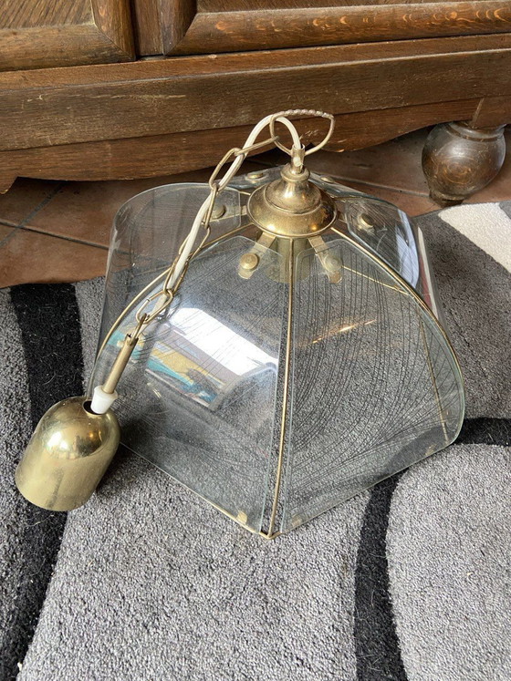 Space Gold Vintage Ceiling Lamp Germany 60s 70s GDR – VEB Narva, Ceiling lights, Metal, Glass (photo 2 of 5)