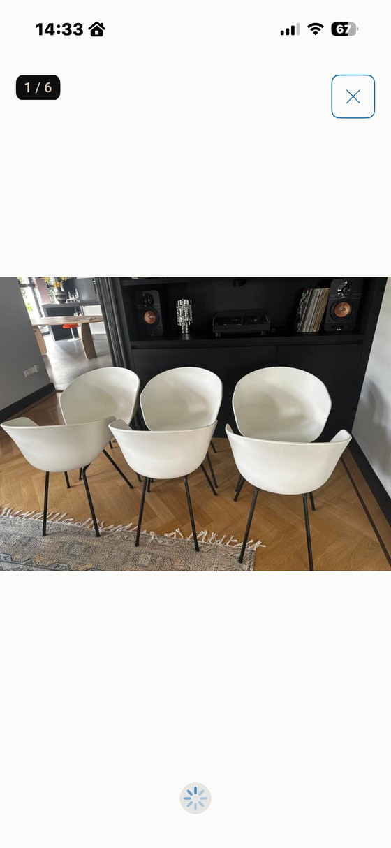 Image 1 of 6x eetkamerstoelen van het merk Hay