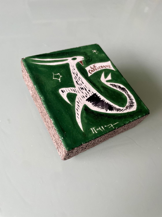 Image 1 of Azulejo de lava esmaltado Jean Jaffeux