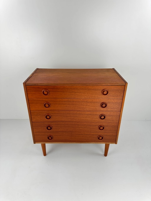 Deense teakhouten ladekast, Denemarken, jaren 70